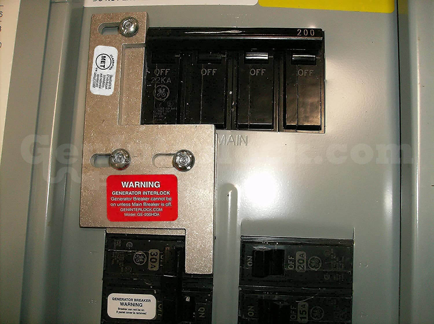 Generator interlock kit General Electric GE / OEM Model 150 and 200 Amp