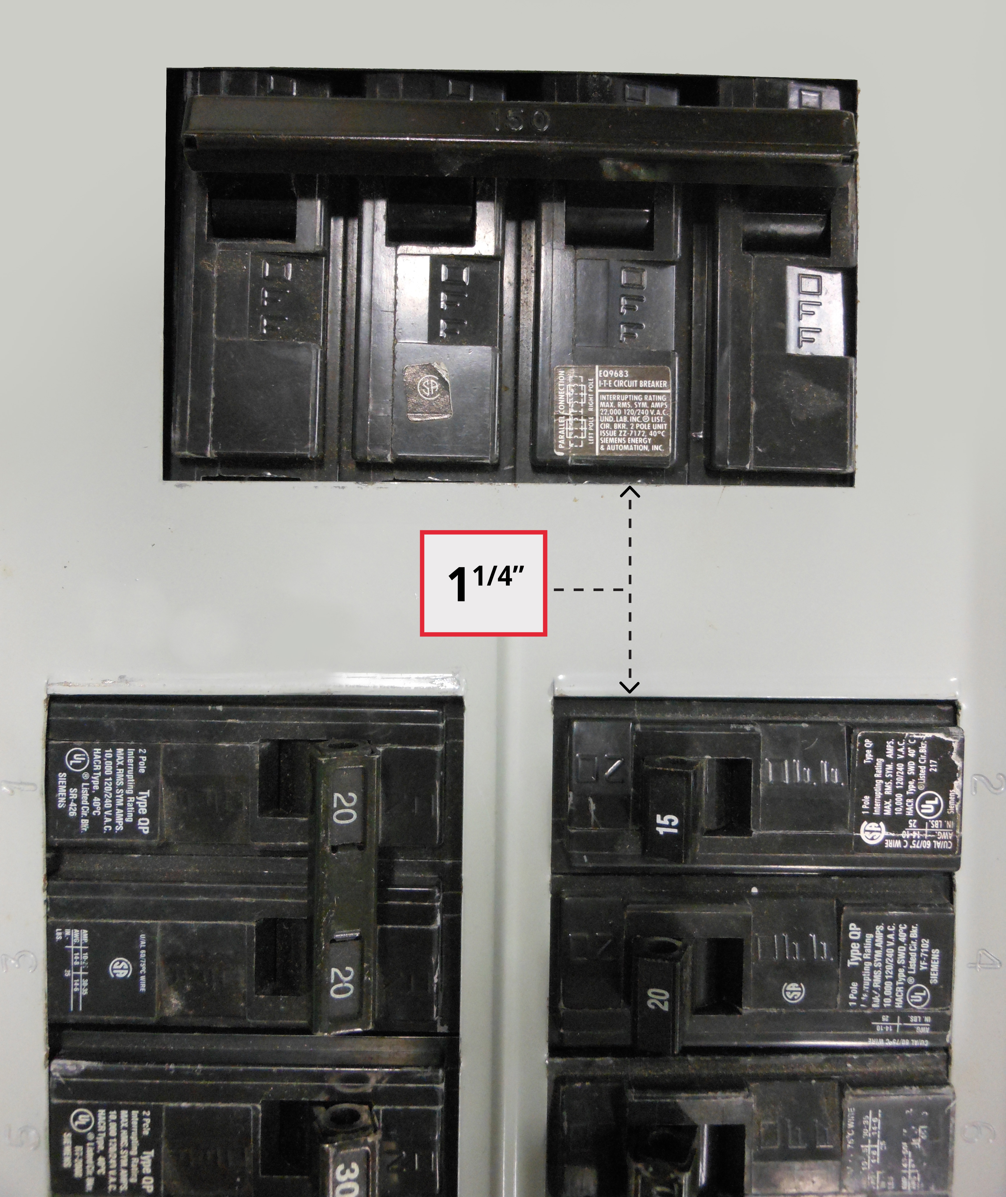 Generator interlock kit Siemens and ITE, 150 and 200 Amp Panels