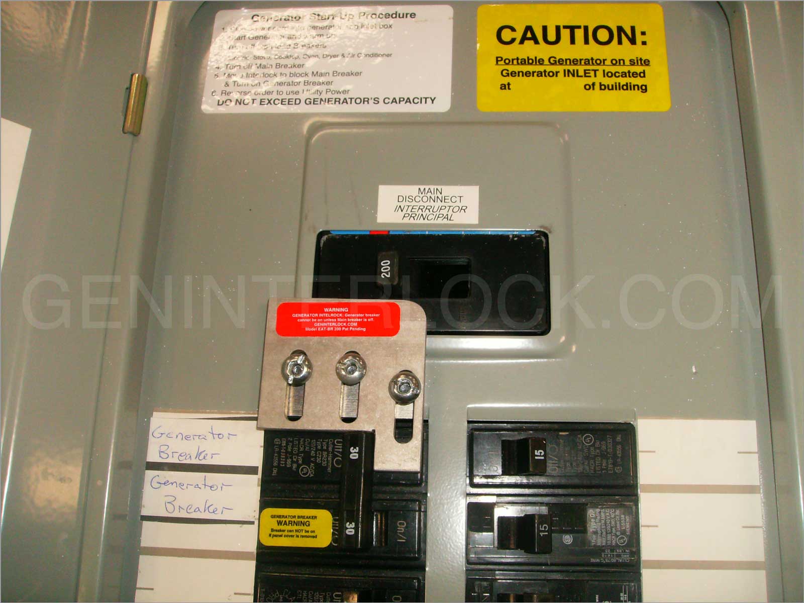 Generator interlock kit Cutler Hammer / Eaton / Challenger 150 and 200