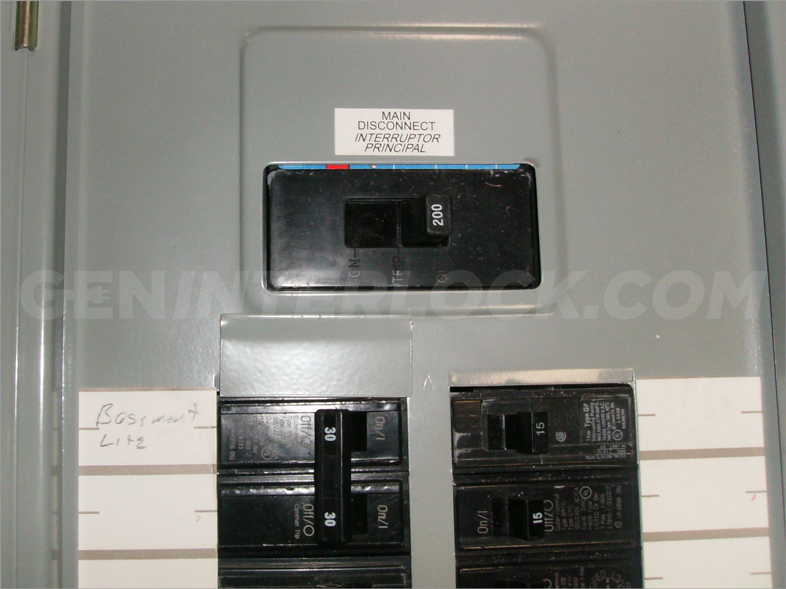 Generator interlock kit Cutler Hammer / Eaton / Challenger 150 and 200 Amp BR Panel