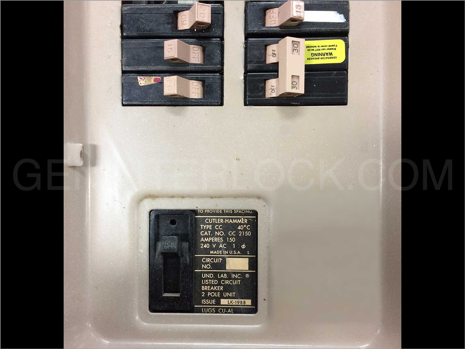 amp 200 bottom interlock cutler hammer eaton generator panel kit ch 150 geninterlock