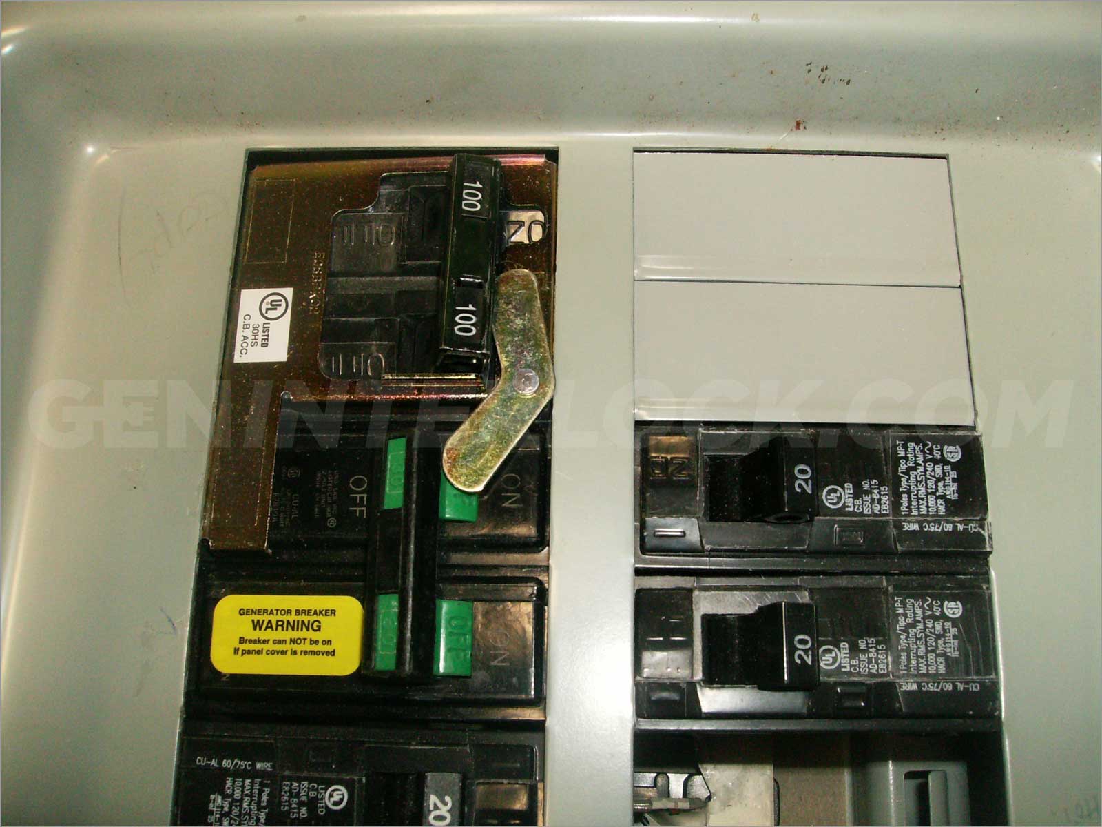 OEM Model Generator Interlock Kit Siemens, Murray, ITE or Gould 100A