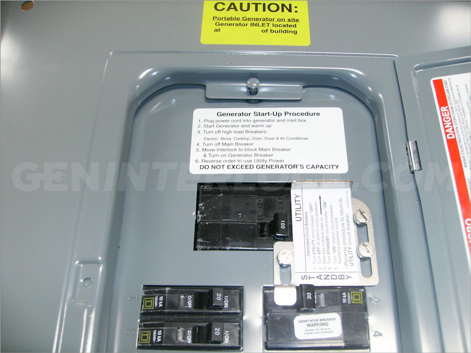 qo interlock generator square panel kit amp fac outdoor indoor factory switch oem transfer listed electrical panels qo100 geninterlock equipment