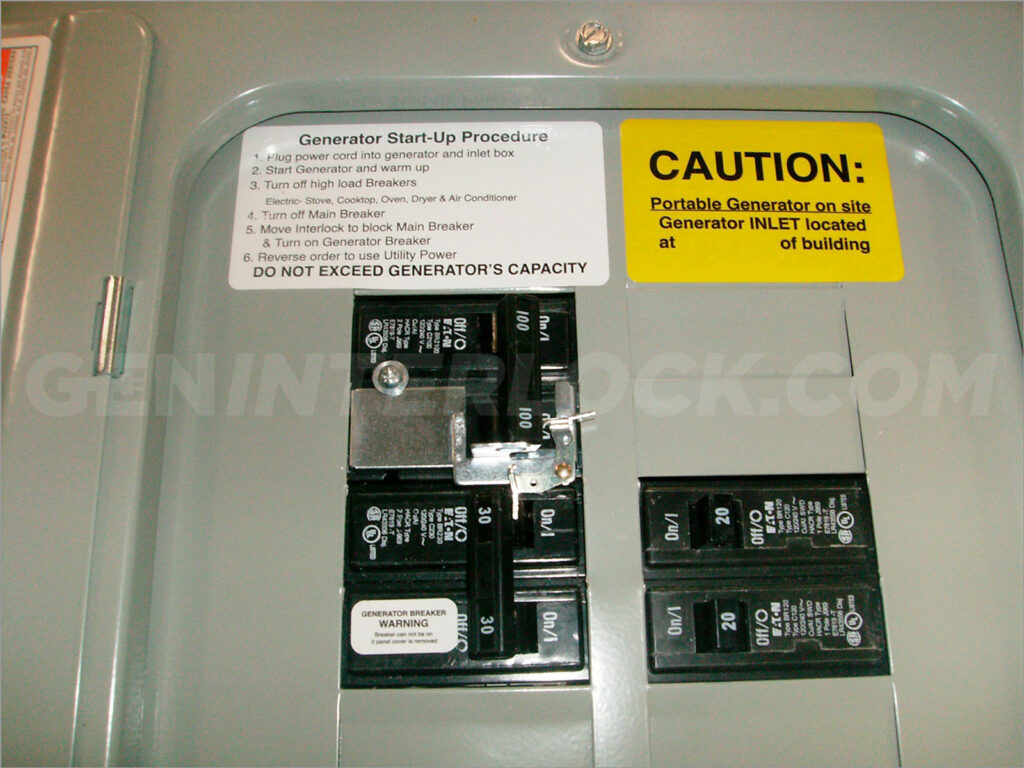 Post 2019 Generator Interlock Kit Eaton / Cutler Hammer 100 Amp for BR