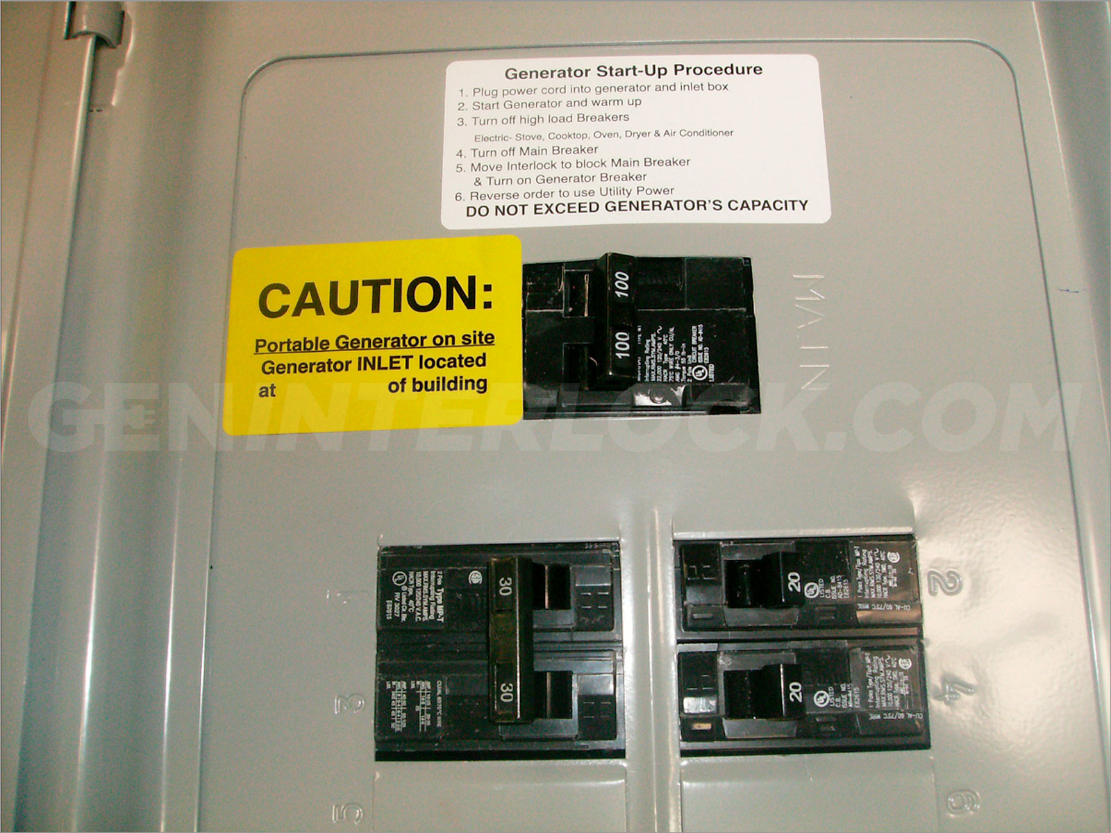 OEM Model Generator Interlock Kit Siemens and Murray 100 ... cutler hammer 100 amp main breaker panel 