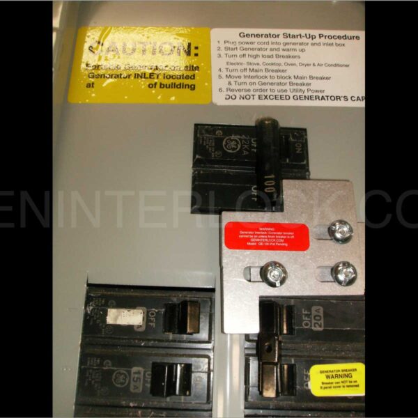 Generator interlock kit General Electric GE 100 Amp Panels | GenInterlock