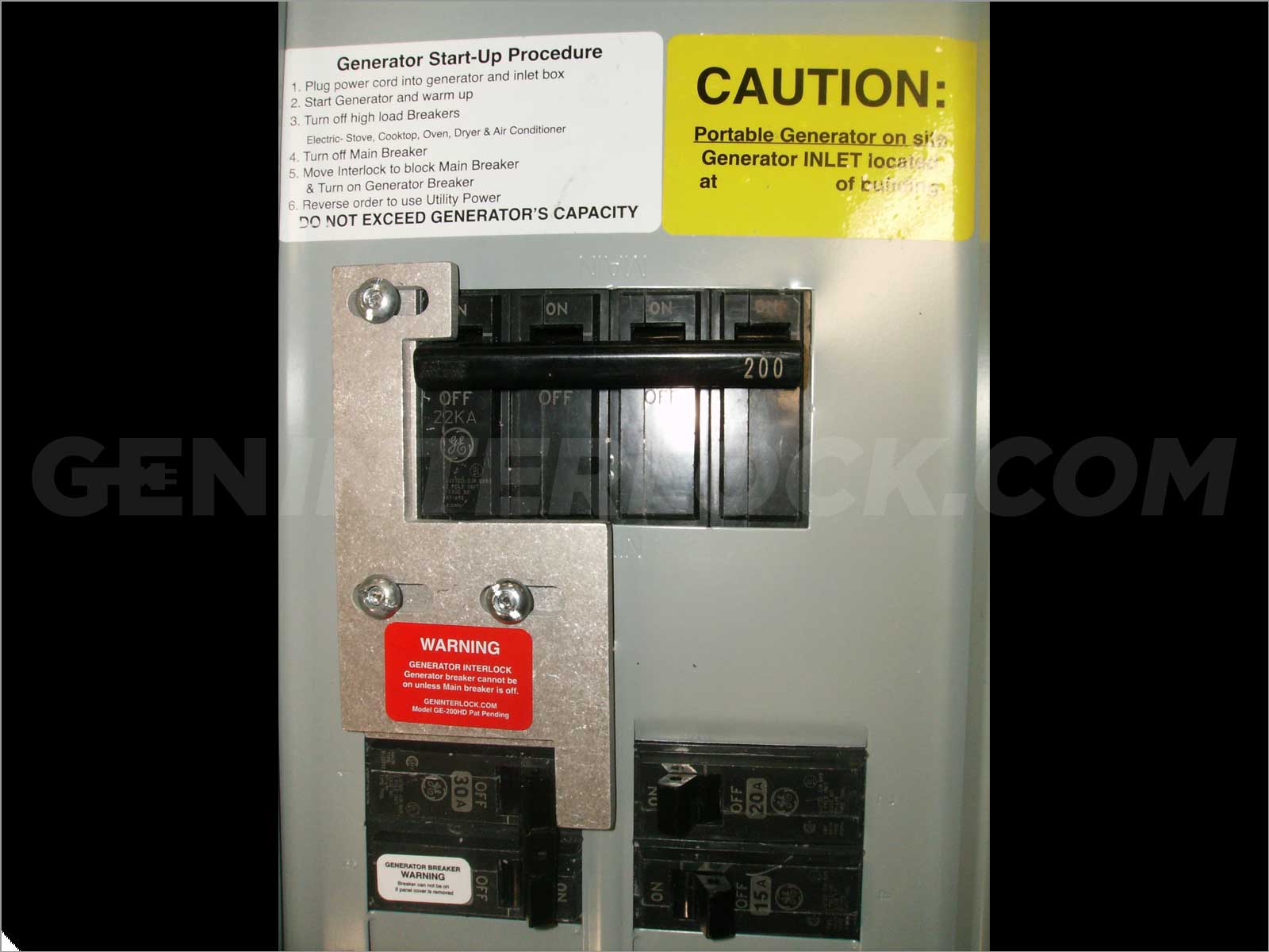 Generator Interlock Kit General Electric GE 150 and 200 Amp Newer