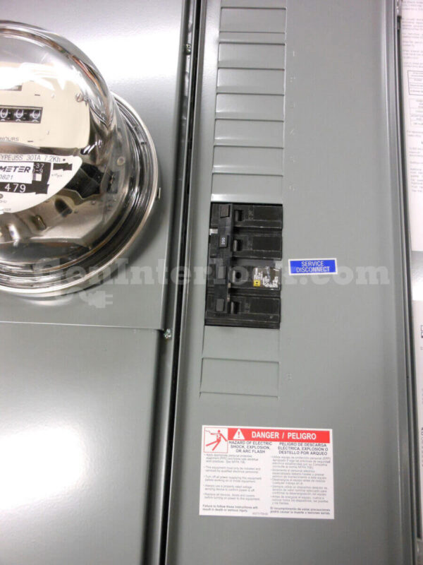 Sylvania Westinghouse 41251 Generator Interlock Kit - Installed on Breaker Panel Showing 3-1/4 Inch Spacing Sylvania Westinghouse 41251 Generator Interlock Kit - Installed on Breaker Panel Showing 3-1/4 Inch Spacing