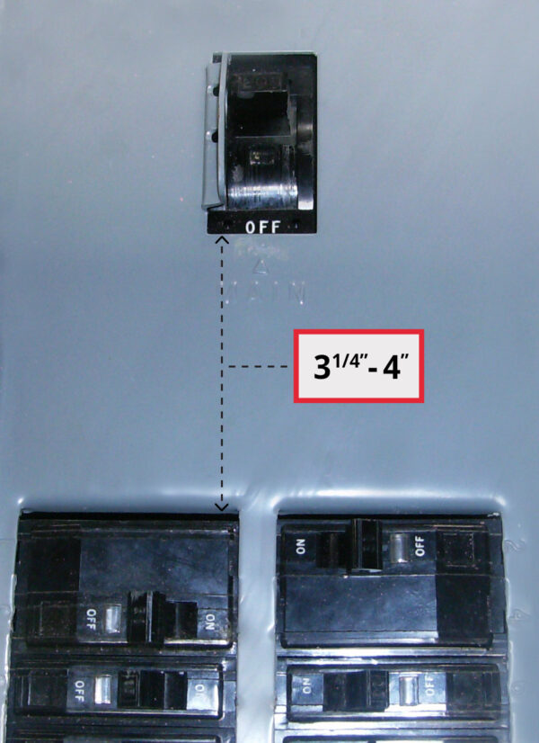 Generator Interlock Kit Square D Vertical Throw 150 and 200 Amp 3 1/4