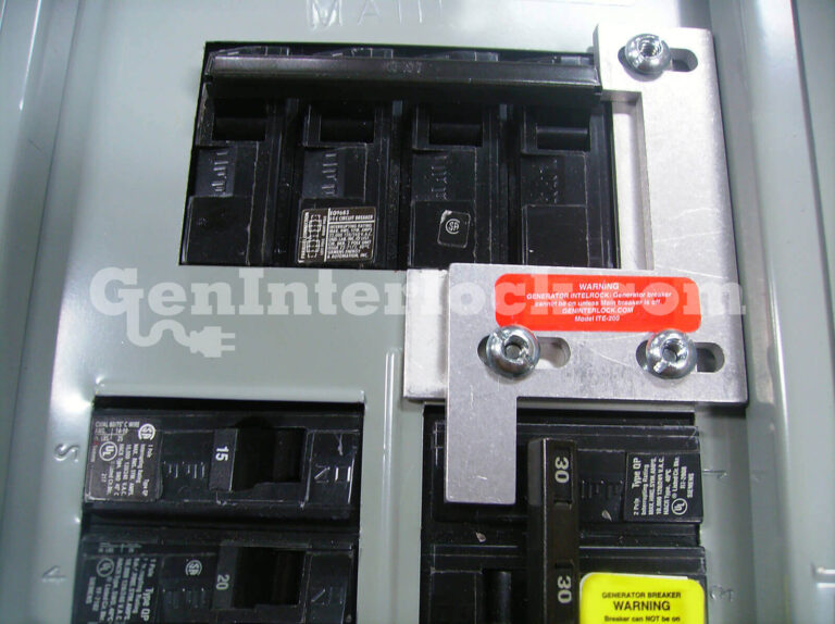 Generator interlock kit Siemens and ITE, 150 and 200 Amp Panels