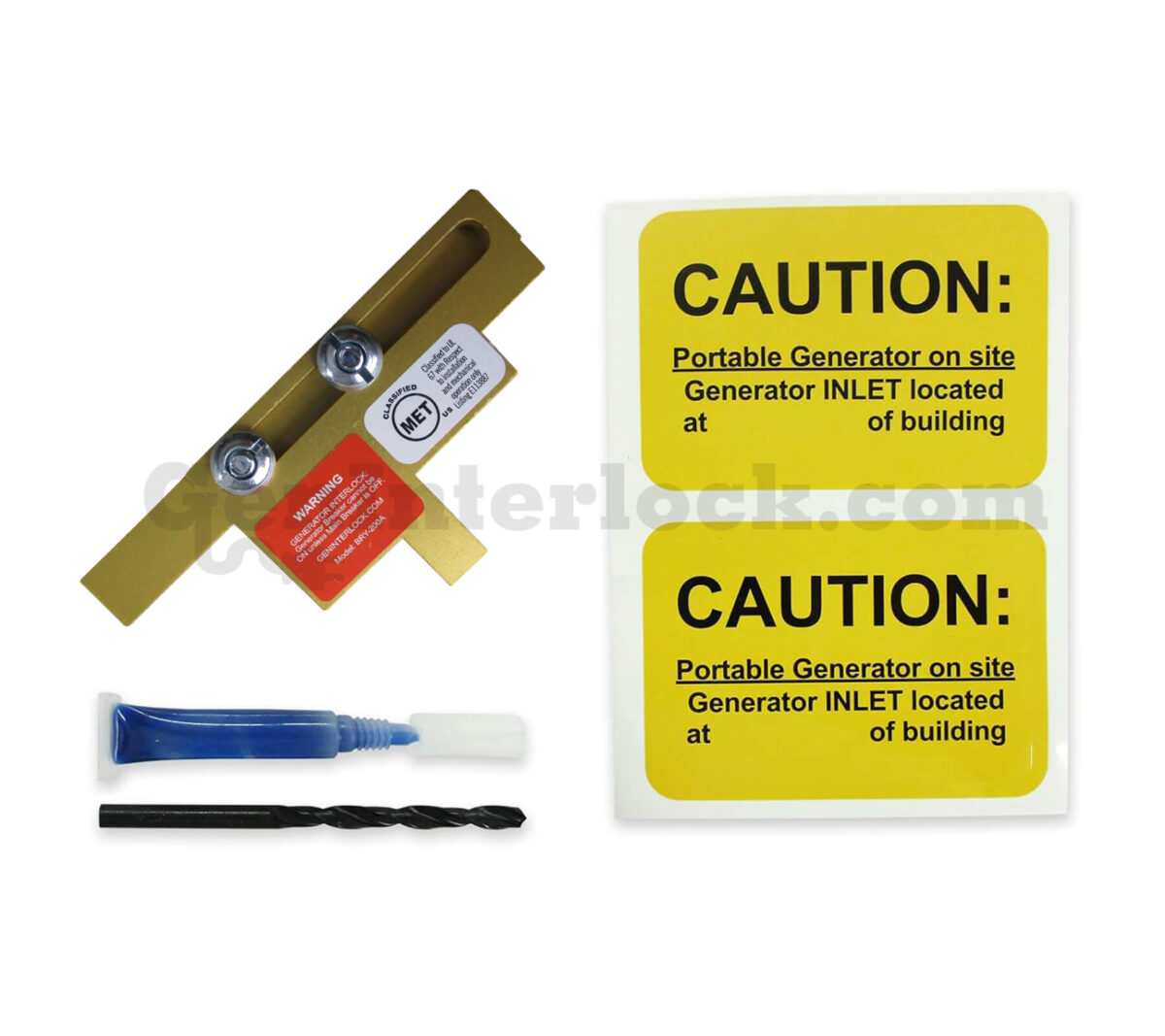 Bryant 13501 Generator Interlock Kit - with Included Hardware, Drill Bit, and Caution Labels
