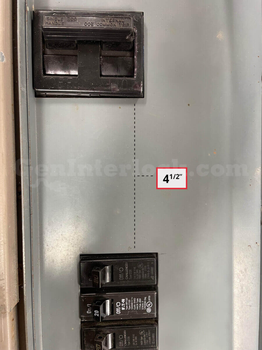 Challenger 15501 Generator Interlock Kit (formerly M200) - Installed on Breaker Panel, 4.5" Measurement
