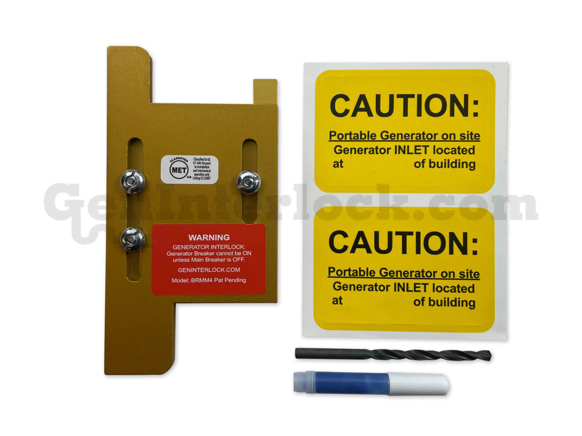 Cutler-Hammer Eaton BRMM4 Generator Interlock Kit - with Included Drill Bit, Loctite, and Caution Labels