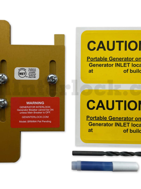 Cutler-Hammer Eaton BRMM4 Generator Interlock Kit - with Included Drill Bit, Loctite, and Caution Labels