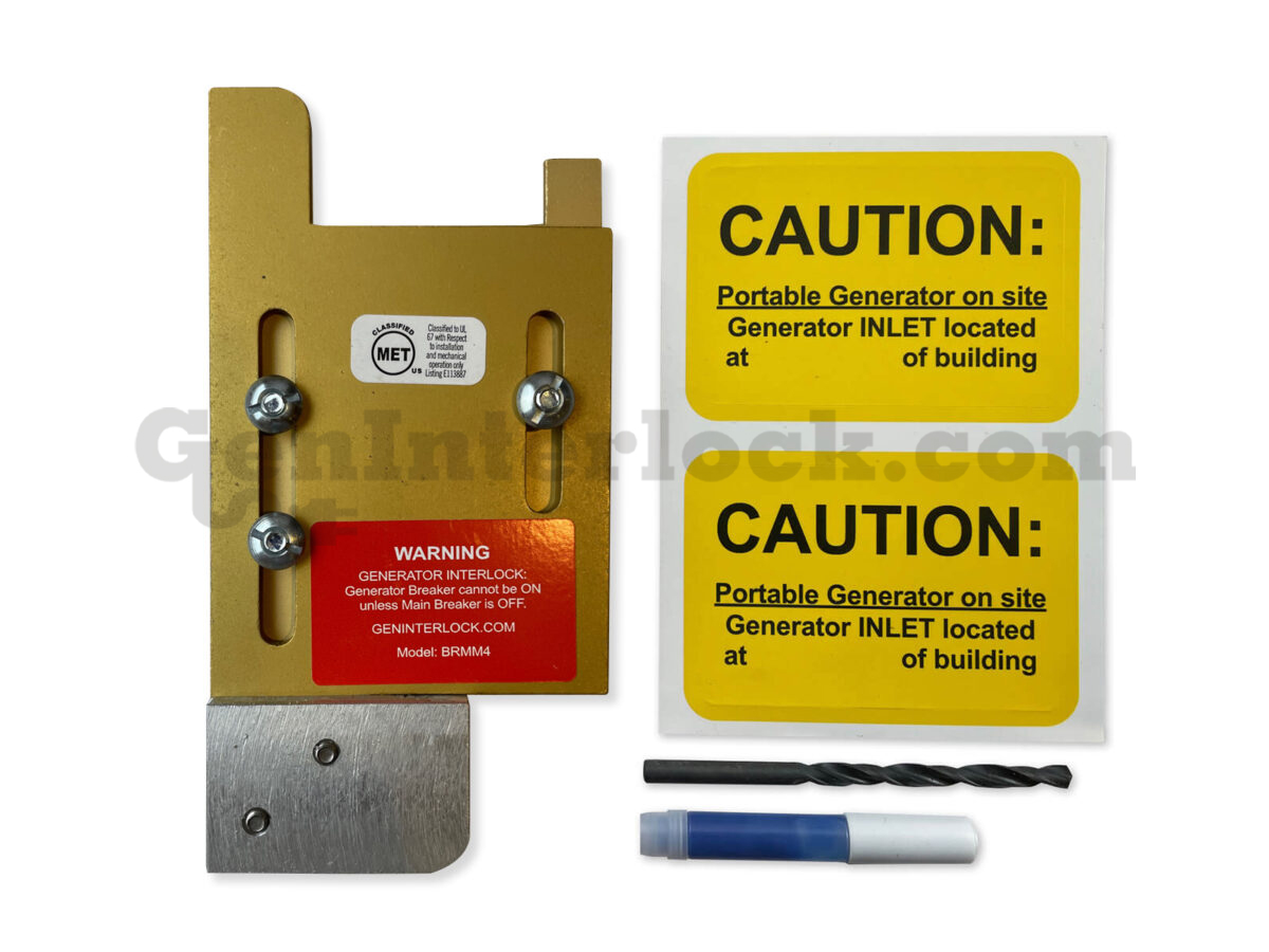 Cutler-Hammer 21172 Generator Interlock Kit with Included Hardware - Slide, Caution Labels, Drill Bit, and Marker