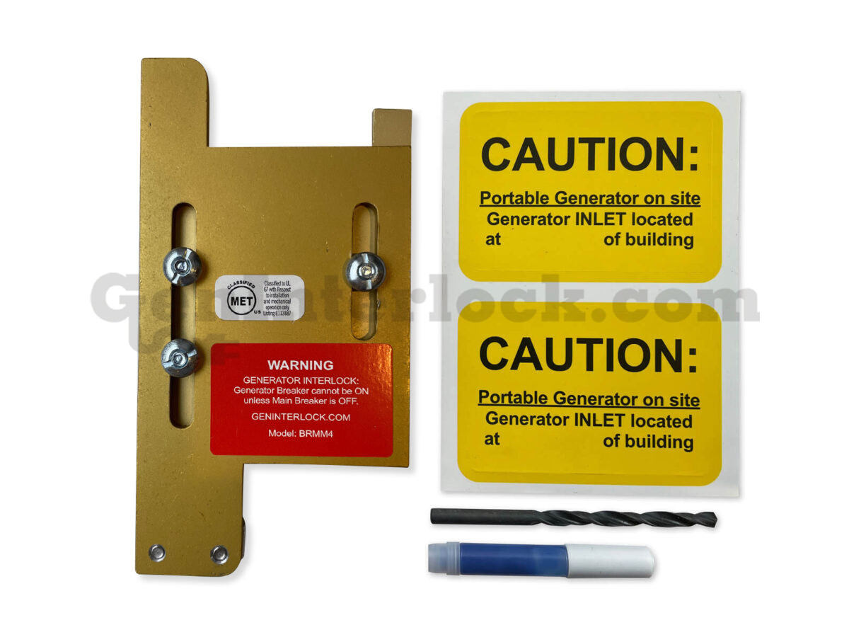 Cutler-Hammer 21173 Generator Interlock Kit with Included Hardware - Slide, Caution Labels, Drill Bit, and Marker