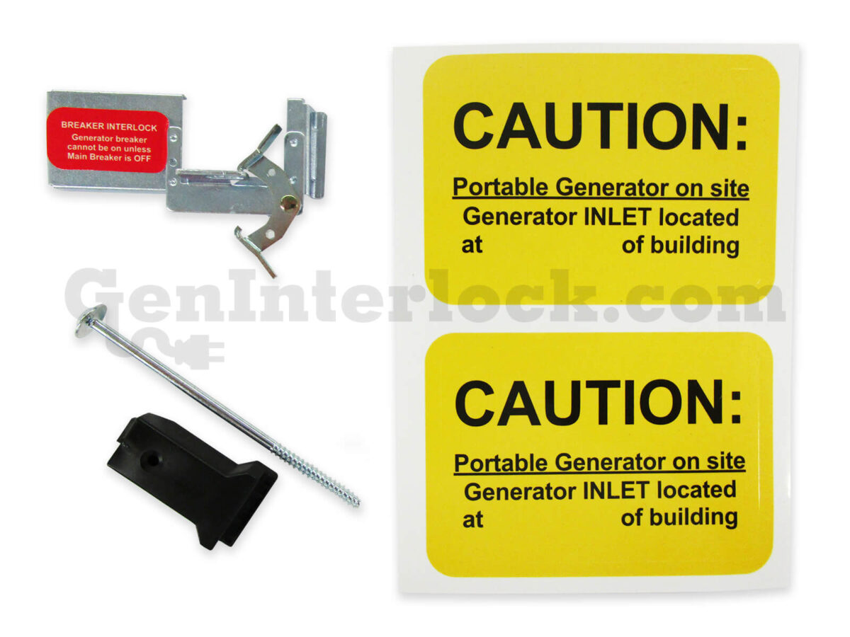 Eaton Cutler-Hammer 21601 Generator Interlock Kit with Included Hardware, Screw, Spacer, and Caution Labels