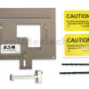 Sylvania Westinghouse 41251 Generator Interlock Kit - Installed on Breaker Panel Showing 3-1/4 Inch Spacing