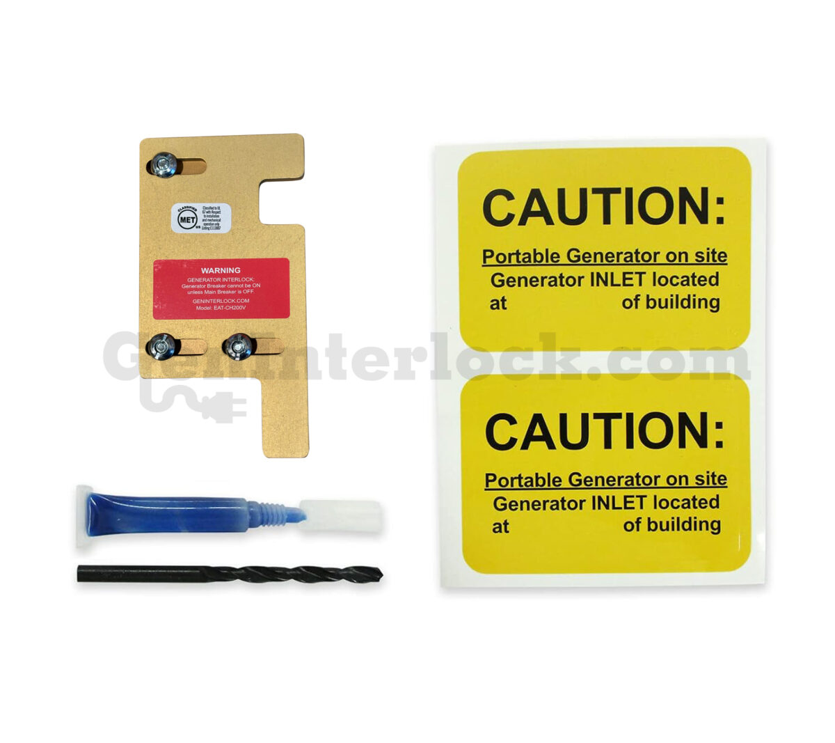 Cutler-Hammer 21252 Generator Interlock Kit (formerly CH200XA) with Included Hardware - Drill Bit, Lube, and Caution Labels