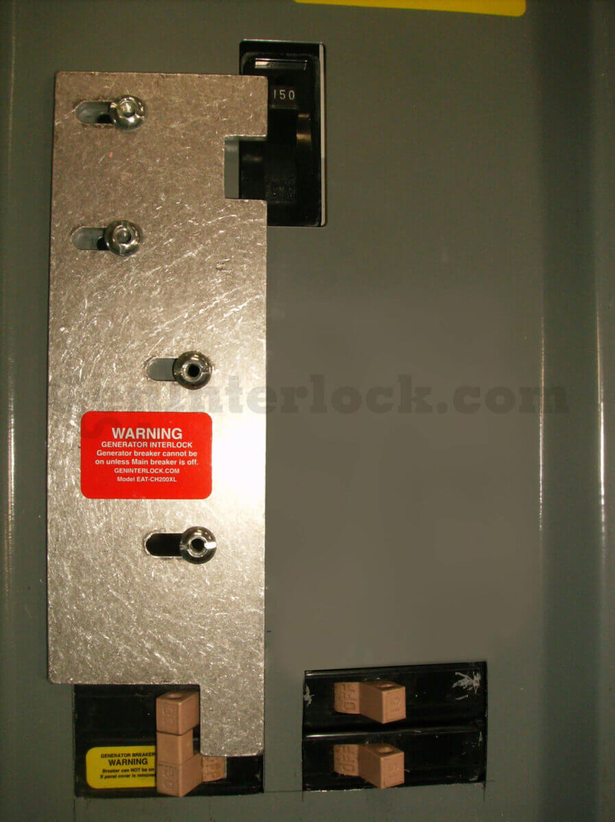 Cutler-Hammer 21253 XL Generator Interlock Kit (formerly CH200XL) - Installed on Vertical Main Breaker Panel