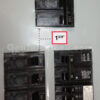 Sylvania Westinghouse 41251 Generator Interlock Kit - Installed on Breaker Panel Showing 3-1/4 Inch Spacing