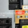 Sylvania Westinghouse 41251 Generator Interlock Kit - Installed on Breaker Panel Showing 3-1/4 Inch Spacing