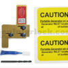 GE 31201 Generator Interlock Kit with Included Hardware - slide, drill bit, lubricant, and caution labels