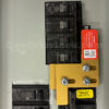 GE 31201 Generator Interlock Kit Installed on 200 Amp Panel - main breaker off position with MET label