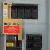 Sylvania Westinghouse 41251 Generator Interlock Kit - Installed on Breaker Panel Showing 3-1/4 Inch Spacing