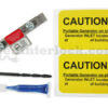 Sylvania Westinghouse 41251 Generator Interlock Kit - Installed on Breaker Panel Showing 3-1/4 Inch Spacing