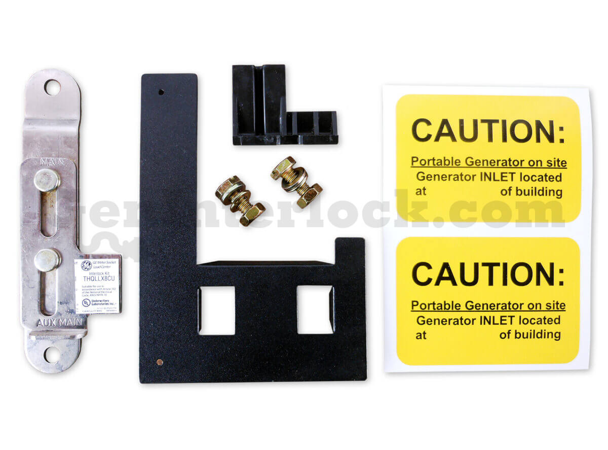 GE 31603 Meter Main Generator Interlock Kit (formerly GE200S) - with Included Hardware, Bracket, and Caution Labels