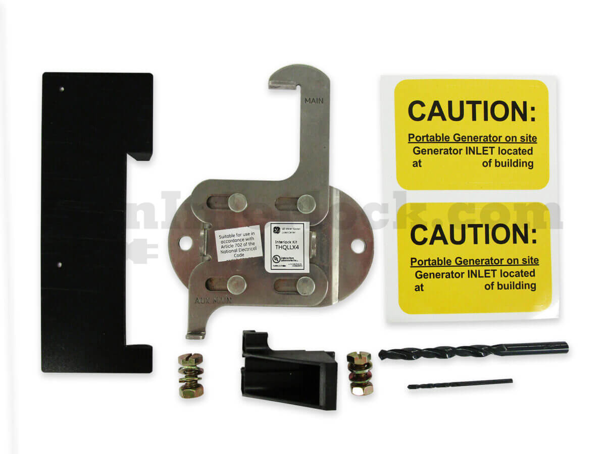 GE 31604 Outdoor Generator Interlock Kit (formerly GE200ZUL) - with Included Hardware, Drill Bits, and Caution Labels