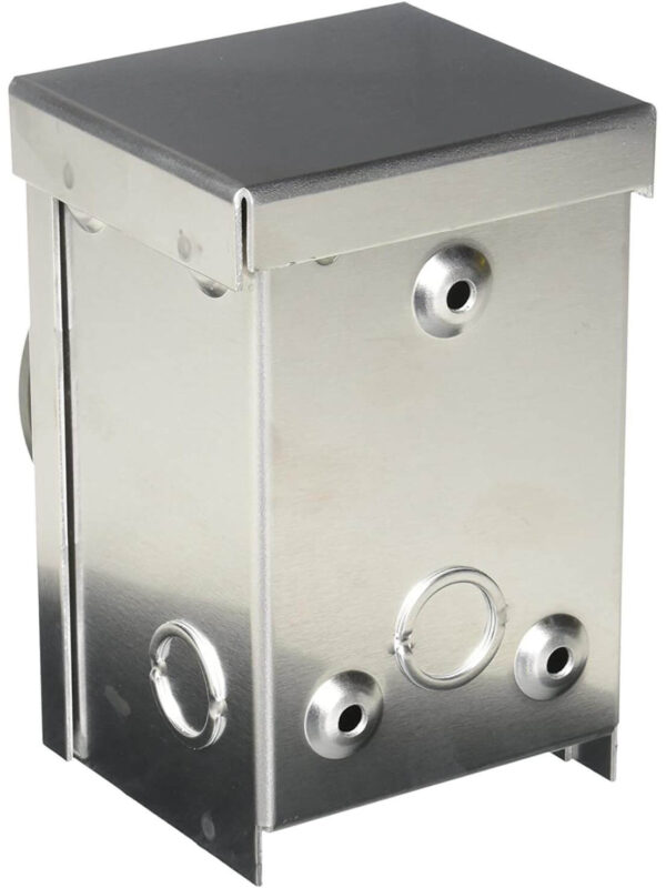 Generac GNRC50 50 Amp Power Inlet Box - Rear View Showing Conduit Knockouts