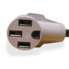 L1450 Adapter - Close-Up of L1450R Female Receptacle End with Labeled Terminals
