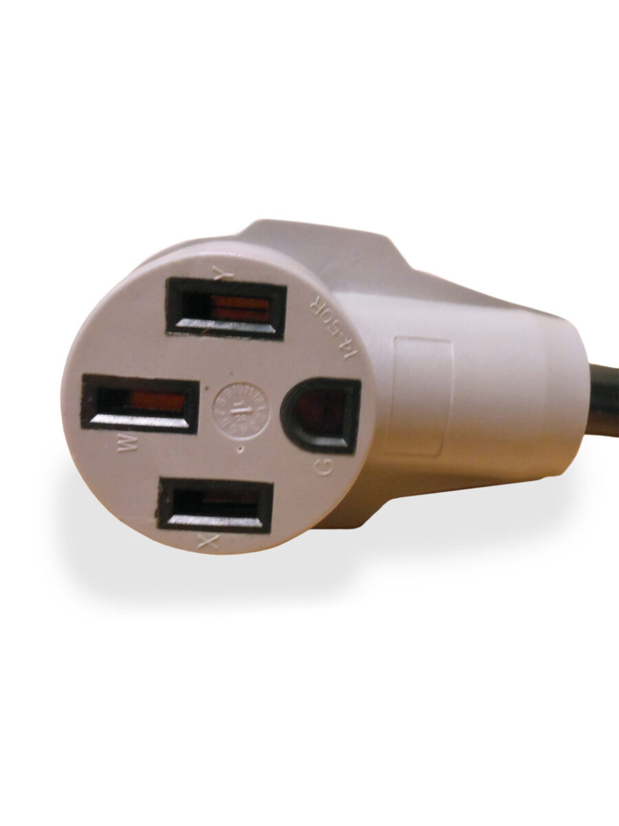 L1450 Adapter - Close-Up of L1450R Female Receptacle End with Labeled Terminals