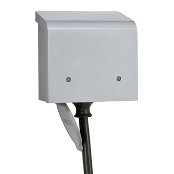 PBN50 50 Amp Twist Lock NEMA 3R Power Inlet Box - Front View with Closed Lid