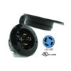 FI-30 Flanged Power Inlet 30 Amp L14-30P 120/240V UL Listed - Front View with Cover Open