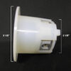 FI-30 Flanged Power Inlet 30 Amp L14-30P - Side Profile with Dimensions 3-1/8 by 2-1/8 Inch