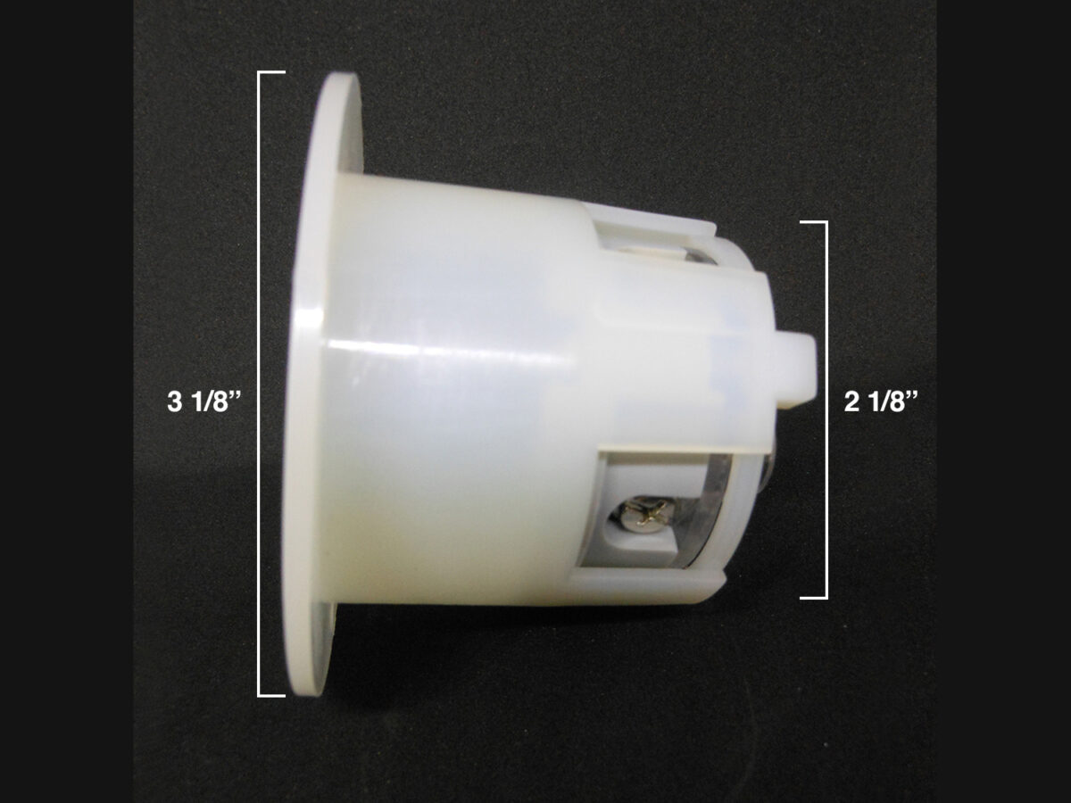 FI-30 Flanged Power Inlet 30 Amp L14-30P - Side Profile with Dimensions 3-1/8 by 2-1/8 Inch