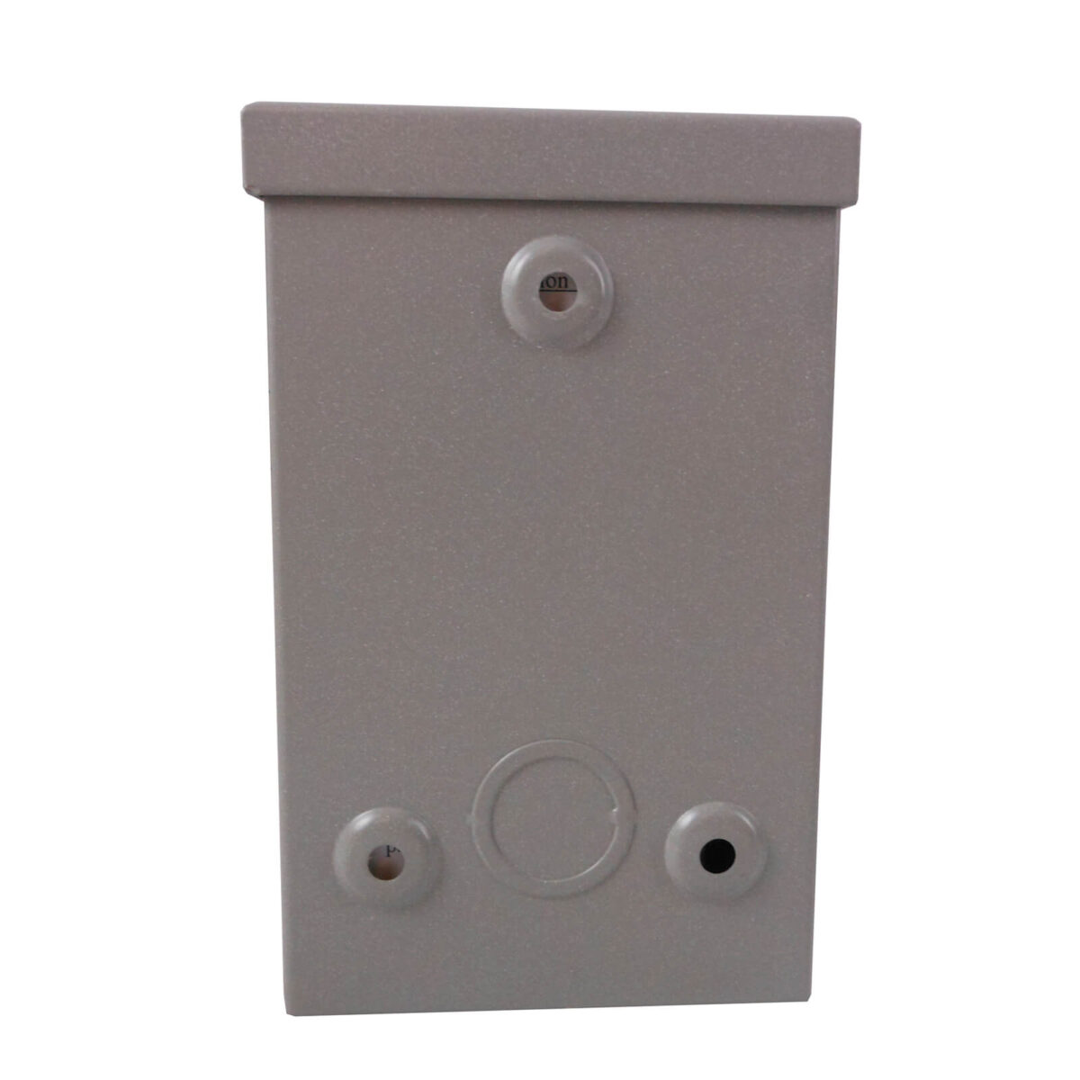 Reliance Controls PB30 30 Amp Power Inlet Box - Rear View Showing Knockout Entry Points