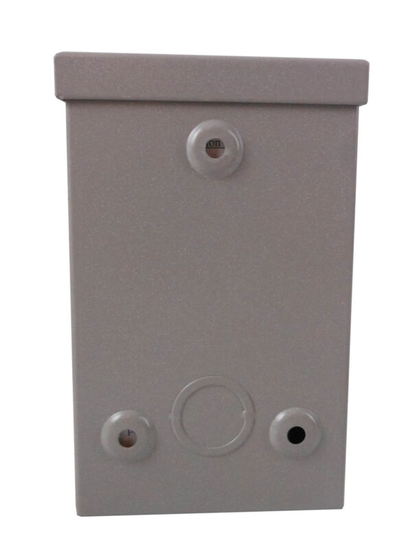Reliance Controls PB30 30 Amp Power Inlet Box - Rear View Showing Knockout Entry Points