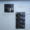 Siemens 41205 Generator Interlock Kit - Installed on Breaker Panel, 200A service disconnect close-up