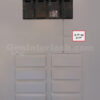 Sylvania Westinghouse 41251 Generator Interlock Kit - Installed on Breaker Panel Showing 3-1/4 Inch Spacing