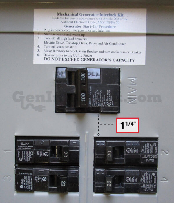 Siemens Generator Interlock Kit Sie P1 1 Panel 1