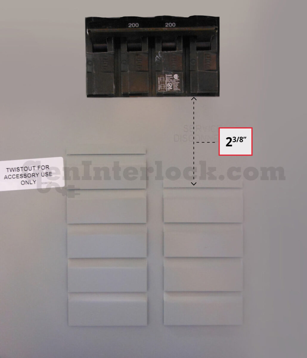 Siemens 41709 Generator Interlock Kit (formerly SIEMM09) - Installed on Breaker Panel