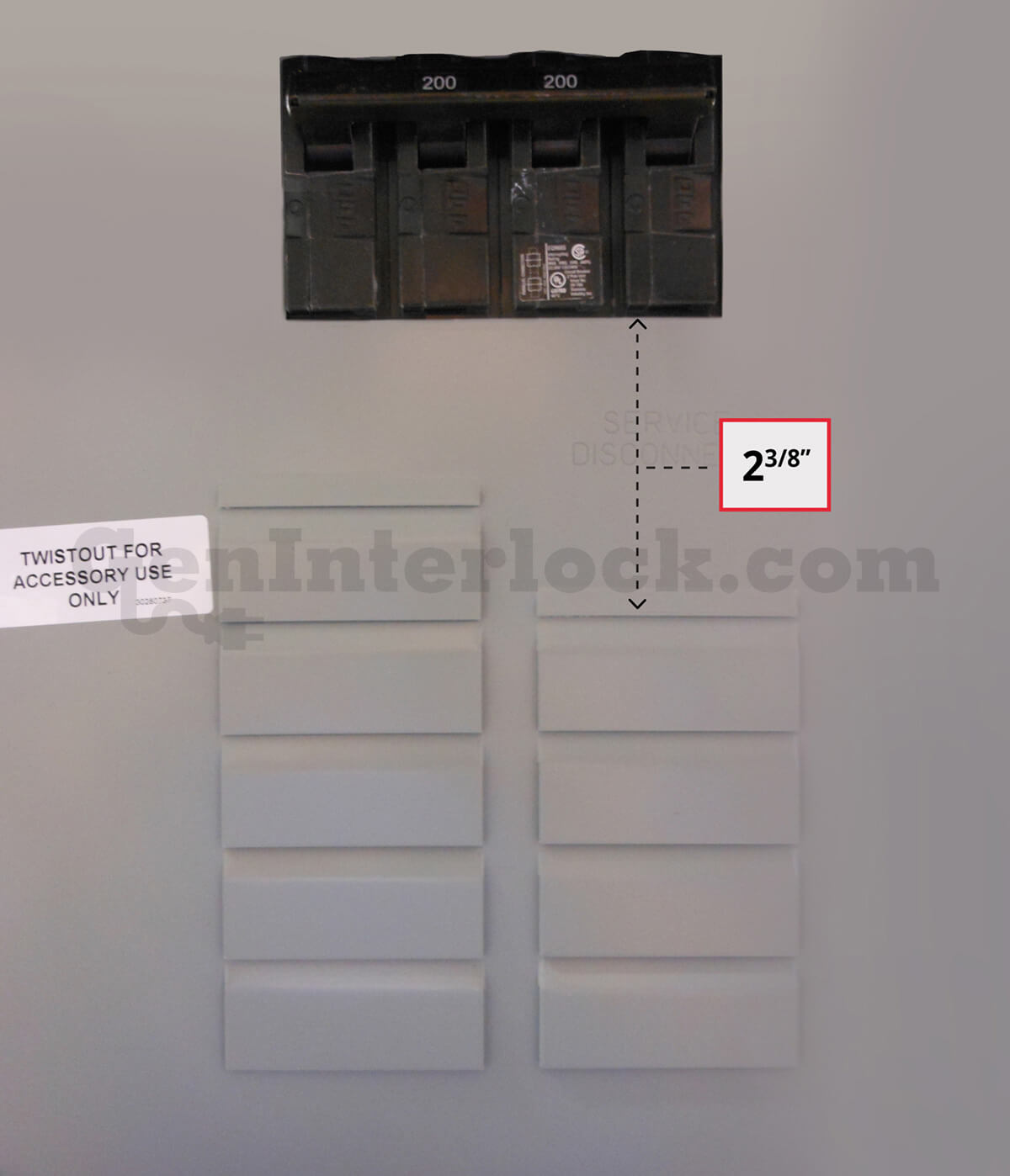 Siemens 41709 Generator Interlock Kit (formerly SIEMM09) - Installed on Breaker Panel