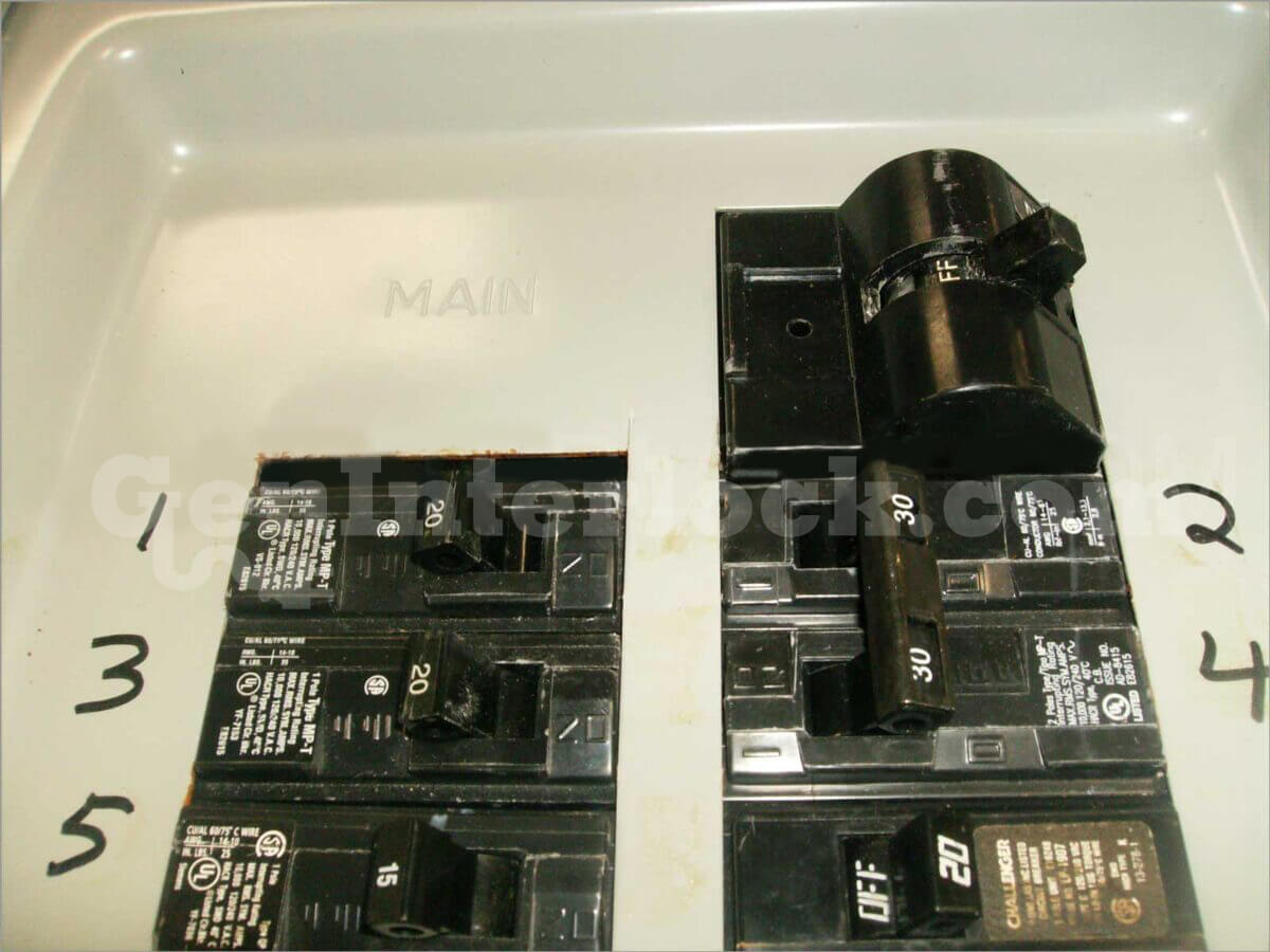 Siemens 41705 Hump Breaker Replacement Generator Interlock Kit - Installed on Breaker Panel, Generator Side