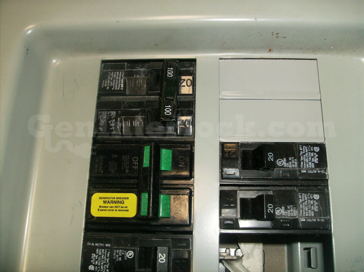 Siemens 41602 Generator Interlock Kit (formerly MUR100PUL) - Installed on Breaker Panel
