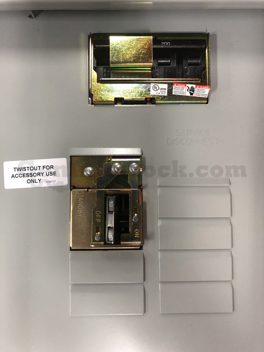 Siemens 41708 Generator Interlock Kit (formerly SIEMM08) - Installed on Meter Main Panel with Standby Breaker