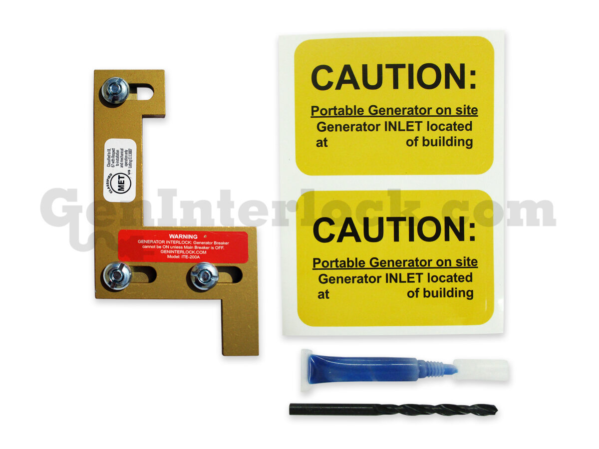 Siemens ITE 41202 Generator Interlock Kit with Included Hardware - Drill Bit, Lubricant, Labels